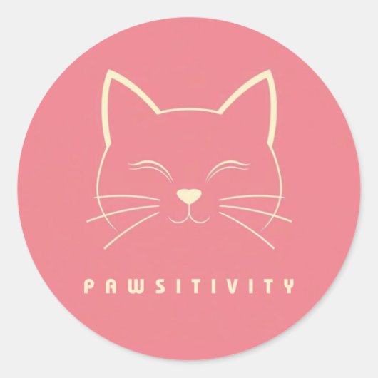 POSITIVITÄT RUNDER AUFKLEBER (Vorderseite)