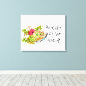 Positivität und Sukkulturen Leinwanddruck (Insitu (Holzboden))