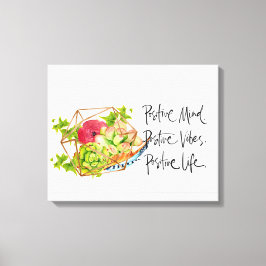 Positivität und Sukkulturen Leinwanddruck