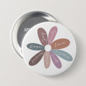 Positivitätserlebnis Daisy Daily Affirmations Nied Button (Vorne & Hinten)