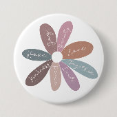 Positivitätserlebnis Daisy Daily Affirmations Nied Button (Vorderseite)