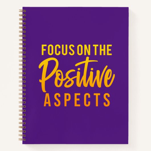 Positivitätsgesetz Attraction Trendy Lila Slogan Notizblock (Vorderseite)