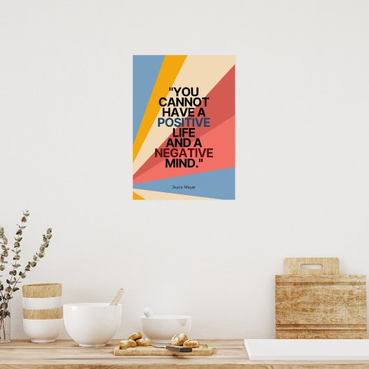 Positivitätsklassen: Ein freudiges Mindset umsetze Poster (Küche)