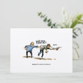 Positivitätspolizei - Funny Cancer Cartoon Card (Stehend Vorderseite)