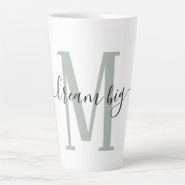 Positivitätstraum Grüne Monogramm Großbildträume Milchtasse
