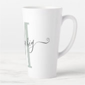 Positivitätstraum Grüne Monogramm Großbildträume Milchtasse (Rechts)