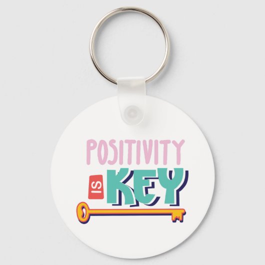 positivity is the key design  schlüsselanhänger (Vorderseite)