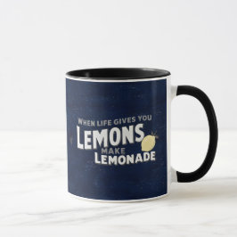 Positivity Power Lemonade Motivational Combo Coffe Tasse