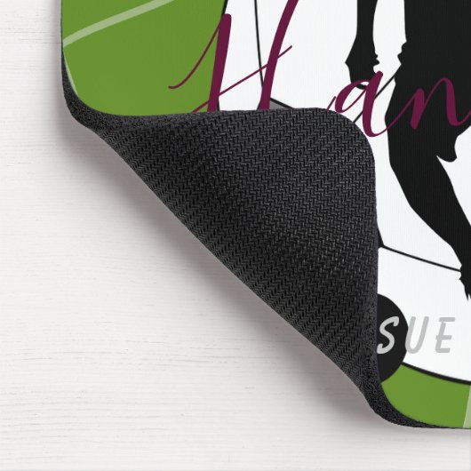 Positivity Soccer Mousepad Lime Green HAMbyWG (Ecke)