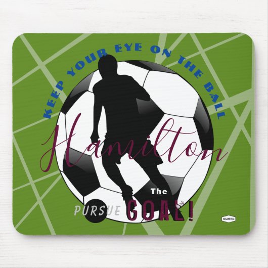 Positivity Soccer Mousepad Lime Green HAMbyWG (Vorne)