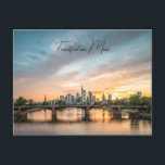 Poskarte Frankfurt , Skyline im Sonnenuntergang  Postkarte<br><div class="desc">Schöne Postkarte,  einzigartiges Foto,  diese Postkarte gibt es nur hier.</div>