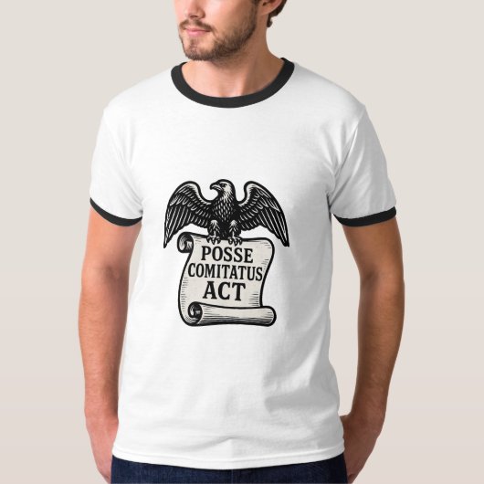 Posse Comitatus Act Eagle Scroll T-Shirt (Vorderseite)