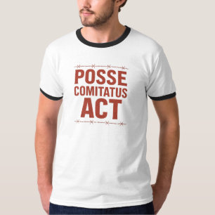 Posse Comitatus Act Verstörendes Stacheldraht-Desi T-Shirt