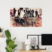 Posse Gets Outlaw 1893 - Visalia California Poster (Heimbüro)