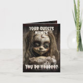 Possessed Doll Adult Halloween Einladung (Vorderseite)