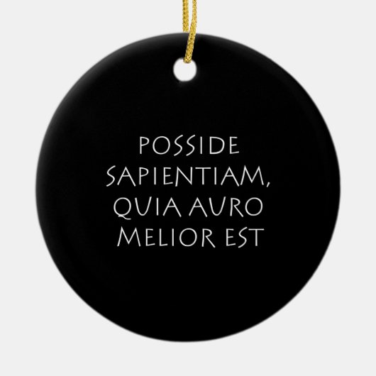 Posside sapientiam quia auro melior est keramik ornament (Vorne)
