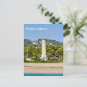 Possidi Lighthouse, Greece, Postcard Postkarte (Stehend Vorderseite)