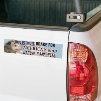 Possum-Aufkleber - Ich bremse für Amerikas einzige Autoaufkleber