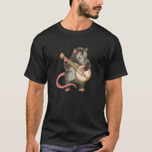 Possum Banjo Animal Opossum Banjo Player T-Shirt