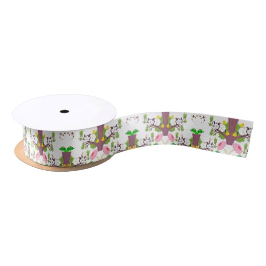 Possum Chick Frosch Mushroom Satin Ribbon Satinband (Spule)