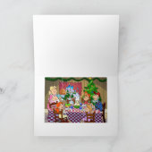 Possum Dinner Weihnachtskarte (weiß) Feiertagskarte (Innenseite)