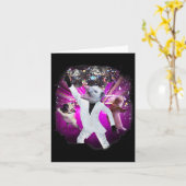 Possum Disco Ball Dance Karte (Gelbe Blume)