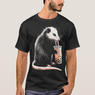 Possum Drink Boba Tea Niedlich Opossum Bubble Tea T-Shirt