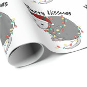 Possum Eat Trash Christmas Lights Merry Hissmass Geschenkpapier (Rolleneckpunkt)