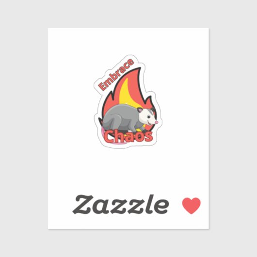 Possum Embrace Chaos & Choose Gewalt Sticker (Blatt)