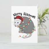 Possum essen Trash Weihnachtsleuchten Merry Hissma Ankündigung (Stehend Vorderseite)