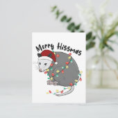 Possum essen Trash Weihnachtsleuchten Merry Hissma Einladungspostkarte (Stehend Vorderseite)