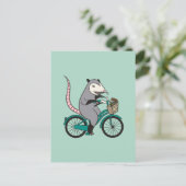 Possum Fahrrad fahren Postkarte (Stehend Vorderseite)