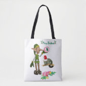 Possum Frohe Weihnachten Tragetaschen Elf Tasche (Vorderseite)