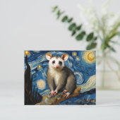 Possum in der Sternennacht Postkarte (Stehend Vorderseite)