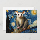 Possum in der Sternennacht Postkarte (Vorne/Hinten)