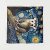 Possum in der Sternennacht Wandteppich (Vorderseite (Horizontal))