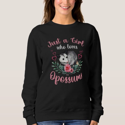 Possum Just a Girl Who Loves Opossum Team Trash Pr Sweatshirt (Vorderseite)