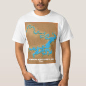 Possum Kingdom Texas Karte T-Shirt (Vorderseite)