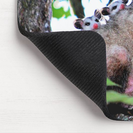 Possum, Mama und Babys Mousepad (Ecke)