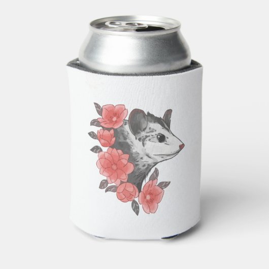 Possum mit Blume Dosenkühler (Kanne Rückseite)