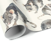 Possum Opossum Geschenkpapier (Rolleneckpunkt)