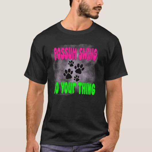 possum opossum lustige Mülleimer Straßenkatze T-Shirt (Vorderseite)