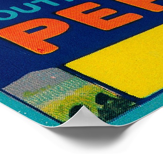 Possum Persimmon LabelSüdkalifornien Poster (Ecke)