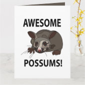 Possum Phantastisch Funny Possum Karte (Gelbe Blume)