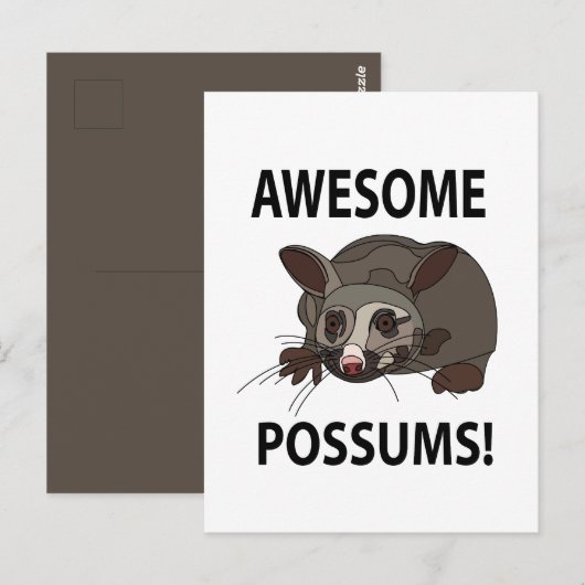 Possum Phantastisch Funny Possum Postkarte (Vorne/Hinten)