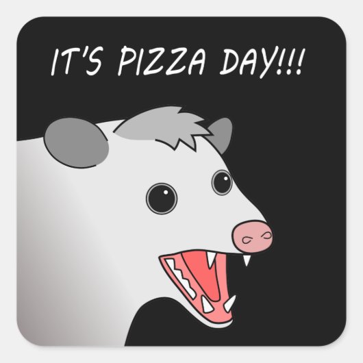 Possum Pizza Day Stickers (Vorderseite)