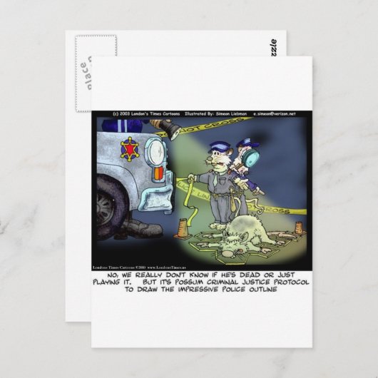 Possum Protocol Funny Giebt T-Shirts & Sammlerstüc Postkarte (Vorne/Hinten)