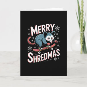 Possum Skateboarding Frohe Shredmas  Karte