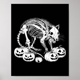 Possum Skeleton Geburtstag Halloween Mens Womens K Poster