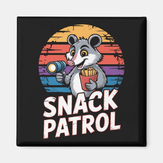 Possum Snacks Patrouille mit Flashlight und Chips Magnet (Vorne)